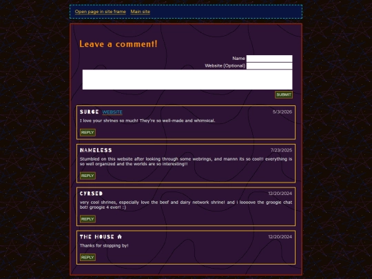 website/comments screenshot