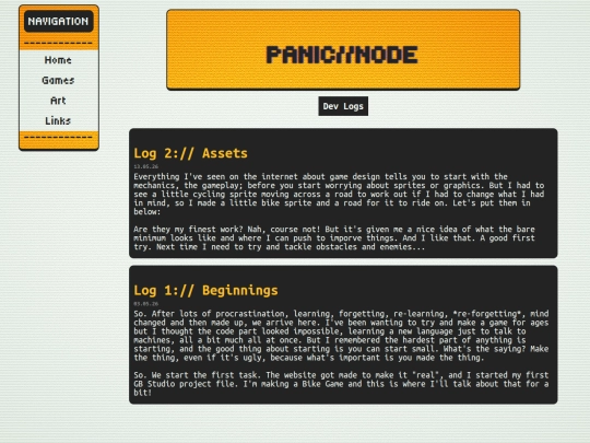 pages/logs screenshot