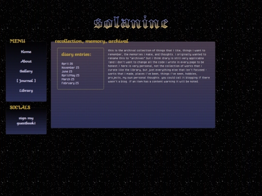 journal/diary screenshot
