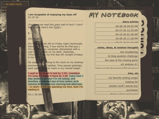 notebook/notes/days-off screenshot