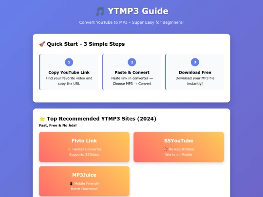 ytmp3guide/tool screenshot