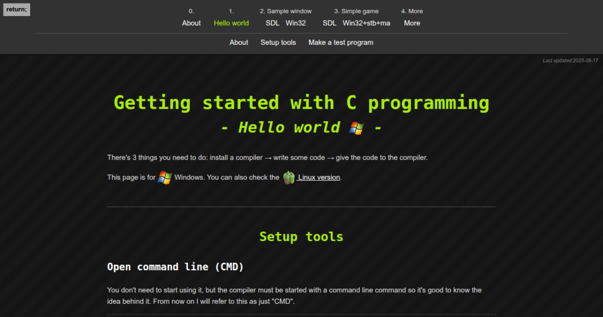 Getting started with C programming - Setup