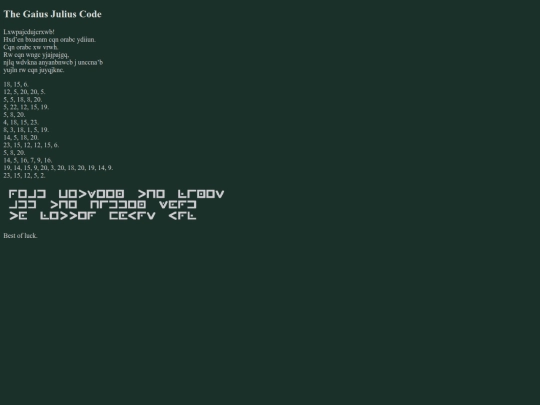 initiation/letter2thegaiusjuliuscode screenshot