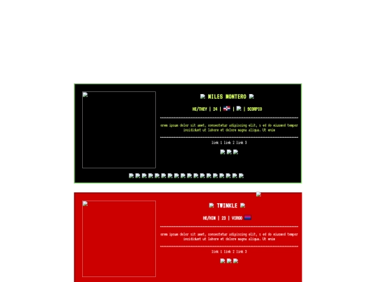 personal site/charactercards screenshot