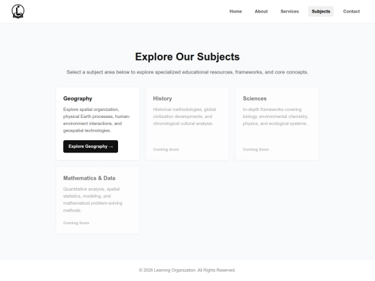 subjects screenshot