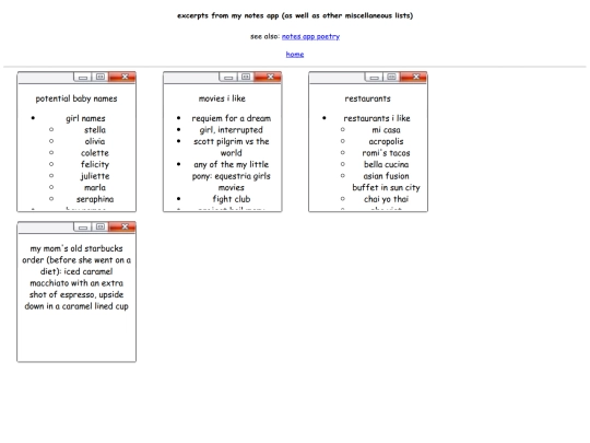 notes screenshot