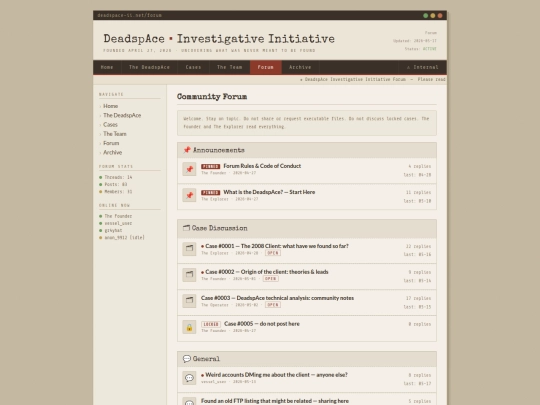 forums screenshot