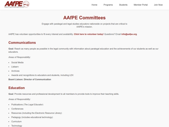 committees screenshot