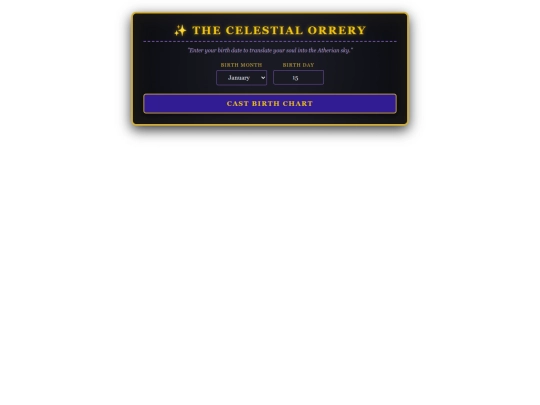 Calculateyourstars screenshot