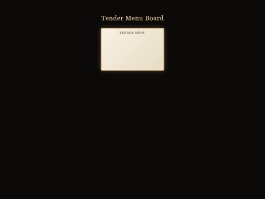 Menu screenshot