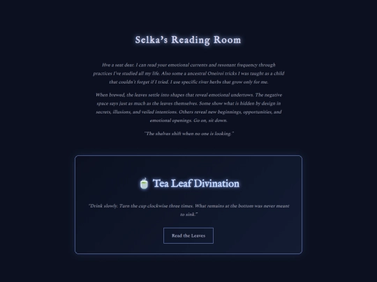More notion widgets/Selkas-tea-reading screenshot
