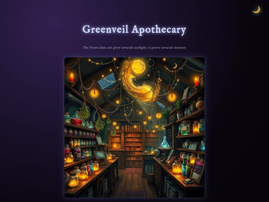 Web Pages/Atherian-Apothecary screenshot