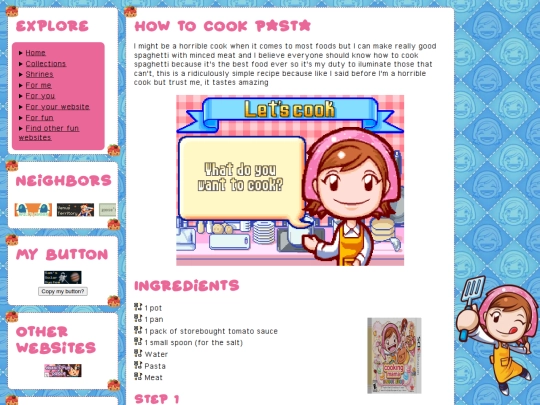 Pasta screenshot