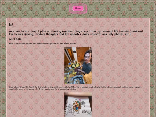 diary screenshot