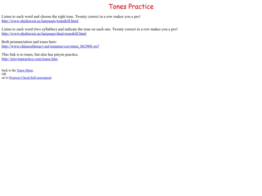 Chinese Basics/TonesPractice screenshot