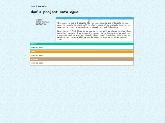 projects screenshot