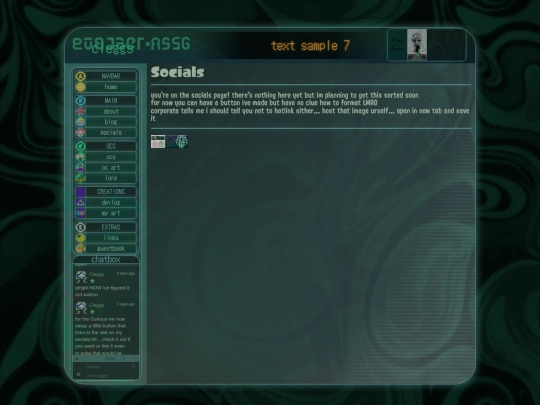 socials screenshot