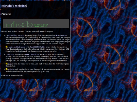 projects screenshot