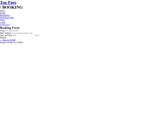 booking screenshot