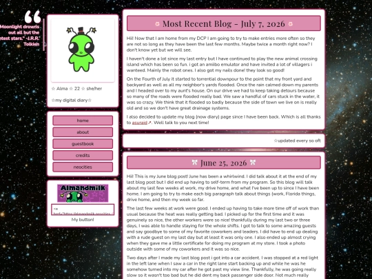diary screenshot