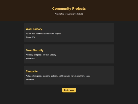 projects screenshot