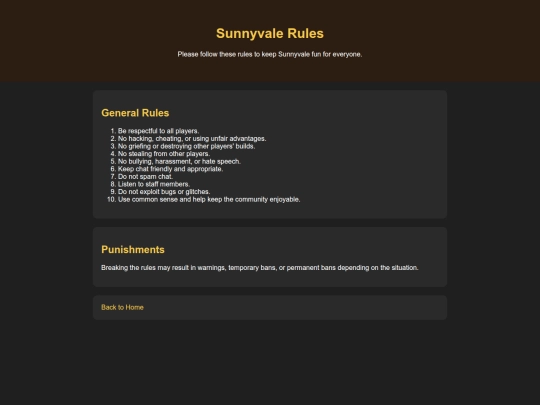 rules screenshot