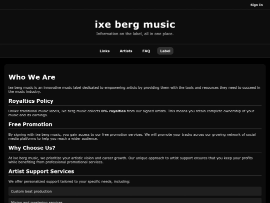 Website screenshot