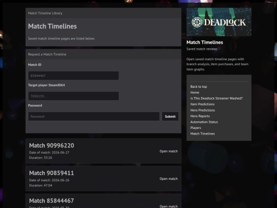 deadlockMatchTimelines screenshot