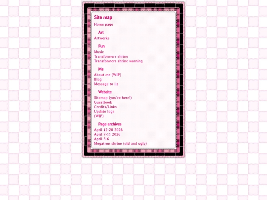 website/sitemap screenshot