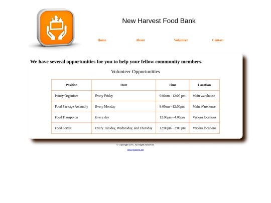 volunteer screenshot