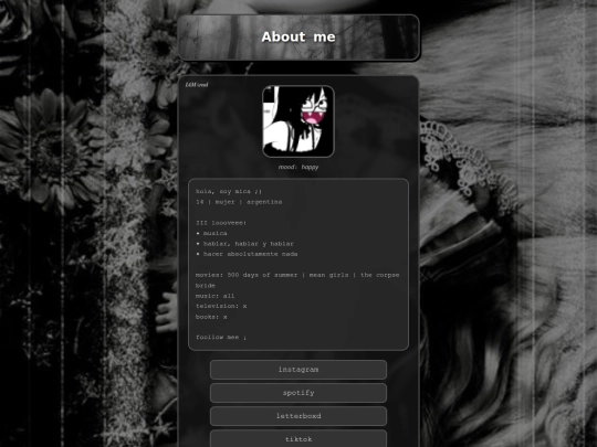 aboutme screenshot