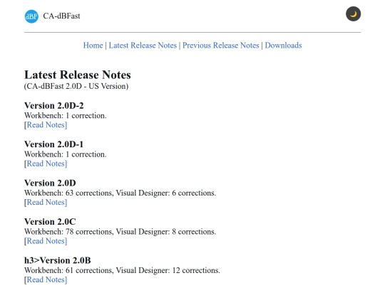 site/latest-release-notes screenshot
