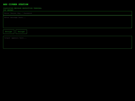 cipher/aes screenshot