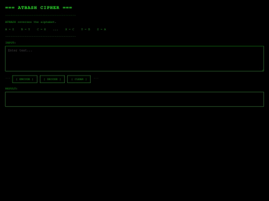 cipher/atbash screenshot