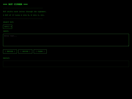 cipher/rot screenshot