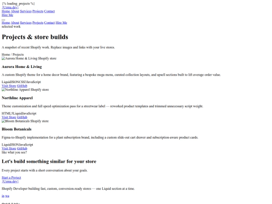 projects screenshot