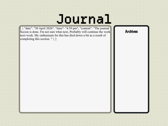 journal screenshot