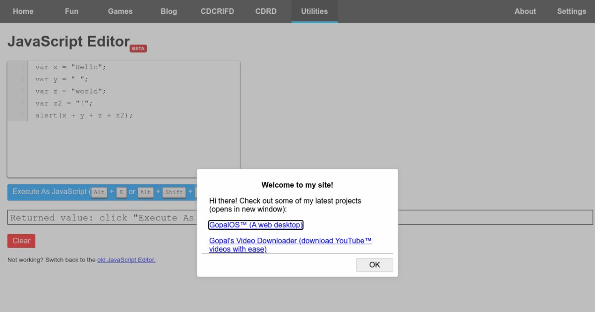 JavaScript Editor - Utilities - CerebralDatabank's Website