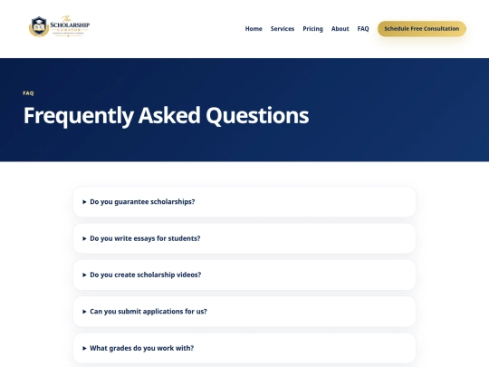faq screenshot