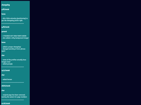 changes screenshot