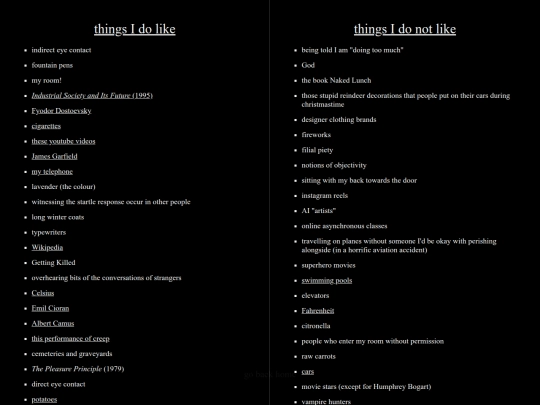 lists screenshot
