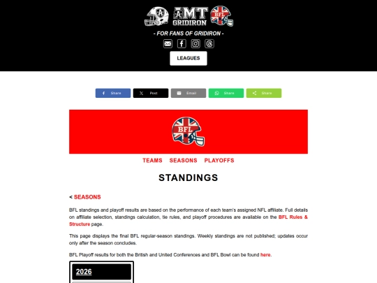 bflstandings screenshot