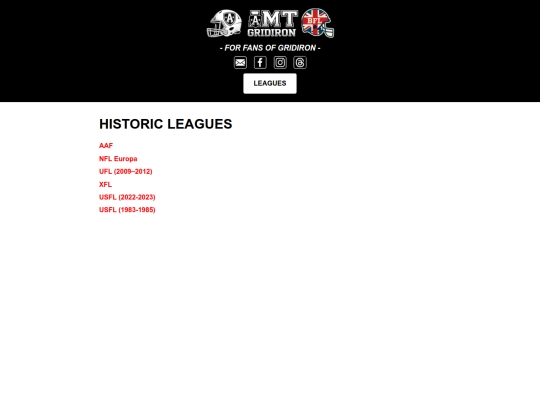 historicleagues screenshot