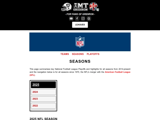 nflseasons screenshot