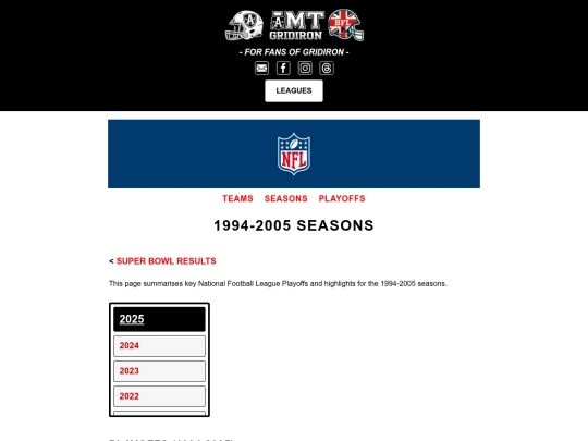 nflseasons1994-2005 screenshot