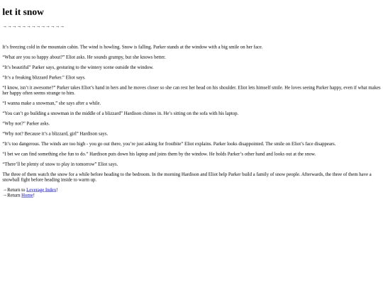 leverage/let_it_snow screenshot