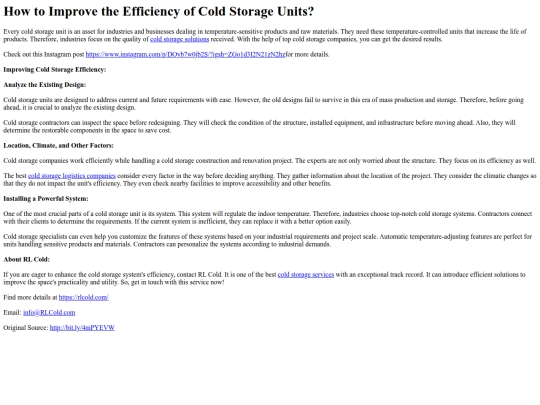 HowtoImprovetheEfficiencyofColdStorageUnits screenshot