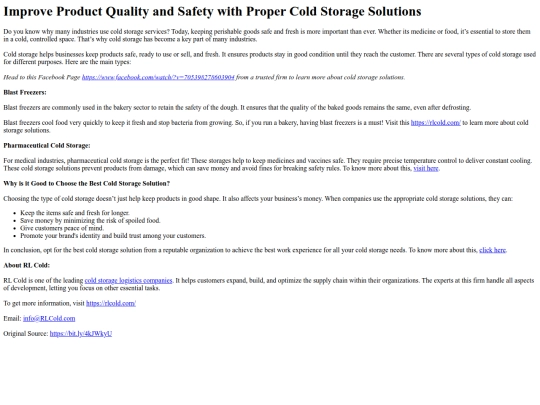 ImproveProductQualityandSafetywithProperColdStorageSolutions screenshot