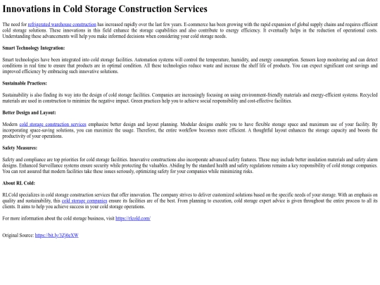 InnovationsinColdStorageConstructionServices screenshot