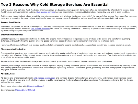 Top3ReasonsWhyColdStorageServicesAreEssential screenshot